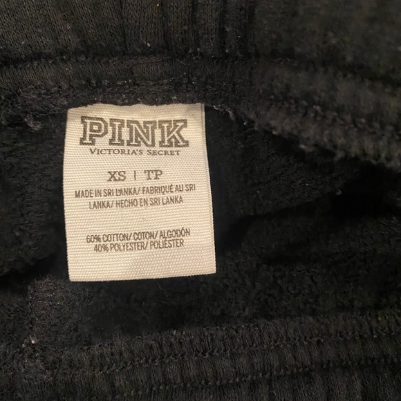 Victoria’s Secret Joggers – Black Athletic Pants w/ Color Block Stripe - Picture 4 of 5